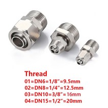 공압 피팅 에어 pc 4-M5 4mm 6mm 8mm/10/12mm 나사 1/8 3/8 1/2 quot1/4quot BSP 퀵 커넥터 호스 튜브 커넥터용, Pc10-02
