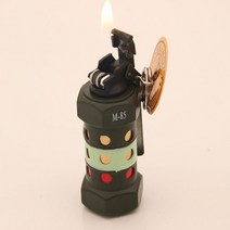 수류탄 에어펌프 캠핑 공기 고압 휴대용 압축기 600W 무선공기 주입기 독창성 성격 연삭 휠 인플레이션 화염 대전차 수류탄 모델링 키 버클 군사 펜던트 라이터 가져오기, 없음