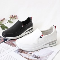 (천연소가죽) 말랑푹신 라텍스 쿠션 밴딩 슬립온 4cm