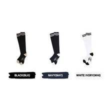 [AK분당점] [엠유스포츠]강아지 스트라이프 니삭스 MU22A33S206, BLK/FFF/여 `1096403