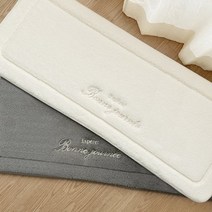 네이쳐리빙 프렌치 레터링 메모리폼 주방 발매트, 아이보리