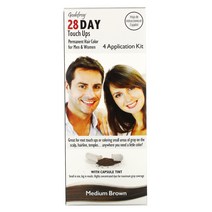 Godefroy 두피 케어 모발 염색 28 Day Touch Ups Medium Brown 4 Application Kit