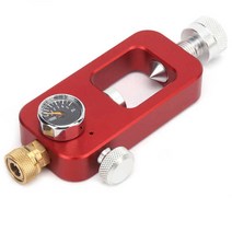 미니산소통 스쿠버 어댑터 다이빙 산소 병 8mm 대형 병에서 작은 병 변환기 커넥터 압력 게이지 공기 탱크 조절기 123, 빨간색