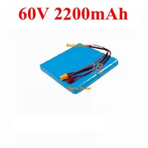 잘나가는60v 전기 외바퀴 자전거 스쿠터 배터리 2200mah 2.2ah 리튬 18650 셀 스케이트 보드용 팩, 01 60v 2200mah li ion, 한개옵션1