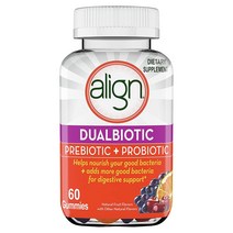 얼라인 듀얼바이오틱 프리바이오틱 프로바이오틱 60구미 Align DualBiotic Prebiotic Probiotic, 1개, 60개