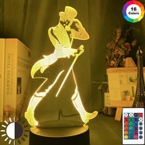 3d led johnnie walker 계속 워킹 야간 조명 바 룸 장식 조명 usb 배터리 구동 야간 조명 다채로운 테이블, 리모컨이 있는 16가지 색상