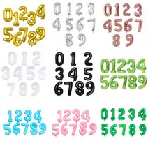 숫자 은박 호일 풍선 [소형/대형] 블루 그린 핑크 파스텔 은박 파티풍선 백일 돌잔치 천일 300일 500일, 대형, 4