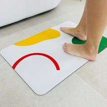 Beliver 빨아쓰는 소프트 규조토 발매트 비비드 주방 욕실, 비비드_C