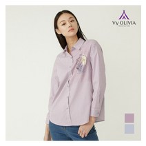 올리비아로렌 진주포인트 스트라이프셔츠 VVCNLYS2161