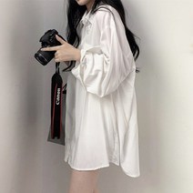 [레티고] 여성 데일리 루즈 포켓 셔츠