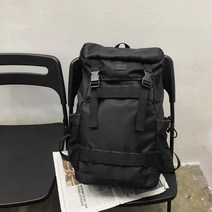 차오 브랜드 배낭 남성 대용량 배낭 간단한 레저 여행 가방 방수 스포츠 야외 여행 등산 가방, 검정