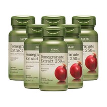 GNC [6개 SET] 허브 석류 250mg 50정 (캡슐) Herbal Plus Standardized Pomegranate 50caps, 1세트