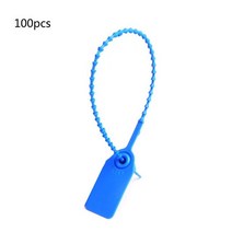 견고한 100pc 일회용 플라스틱 풀 타이트 보안 씰 간판 번호 자체 잠금 도매, 한개옵션1, 03 파란