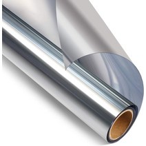 차량용 썬팅 필름 무접착 시트지 YaJing 편도 거울 반사 창 비닐 유리 자기 접착 단열 태양 색조 스티커 가정용, [16] 90x500cm, [04] 은