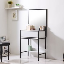 쉬몽 캘리 철제 화장대 거울 세트 B1450, 05 그레이화이트 GW