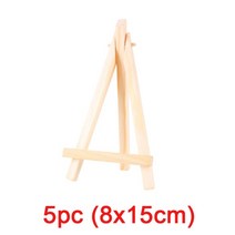 대형이젤 이젤 화판 휴대용 액자 탁상용 테이블 나무 서랍 15pcs 천연 미니 프레임 삼각대 디스플레이 회의 웨딩 이름 카드 스탠드 디스플레이 홀더 어린이 그림 공예, 5개(8x15cm)