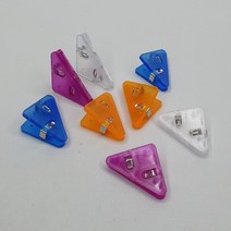 서류 문서정리 모서리 삼각 컬러 클립 8P 종이클립 사무용 설계도정리 학원