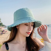 색이 예쁜 벙거지 봄여름 패션 빈티지 프린지 버킷햇