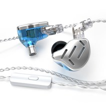 KZ ZAX 이어폰 인이어 유선 스포츠 이어 버드 0.75mm 휴대용 헤드셋 긴 코드베이스 스테레오 음악 걷기 용 핸즈프리 러닝 실버 마이크 포함, 마이크와 함께, 유형1