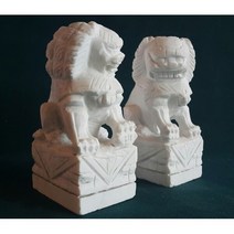 흰돌해태/해태상/해태한쌍/돌조각상/피츄한쌍/해태