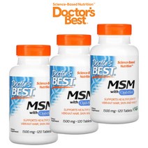 닥터스베스트 MSM OptiMSM 1500mg 120정 X 3병 식이유황 옵티 엠에스엠