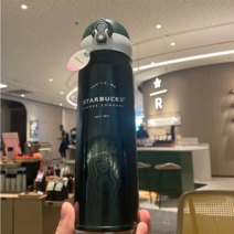 스타벅스 1+1 스타벅스 원터치 텀블러 2022 커플 스타벅스 텀블러 보온보냉 500ml 대용량, 초록색1+1