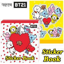 대원앤북 BT21 스티커 미니북 방탄굿즈 방탄소년단 라인프렌즈
