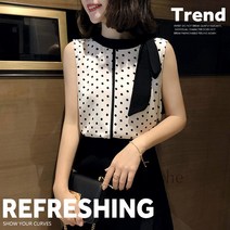 [Myshe]여름 홀터넥 나시 블라우스 여자 시폰 민소매 블라우스 XiaoM01706FEI706SY02