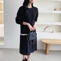 아이슈즈배색 플리츠 원피스 1064497