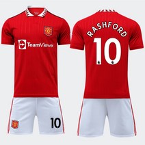 FANSYLI 새로운 맨체스터 홈 2223 시즌 저지 C Rowingard B 요금 반팔 축구 저지 축구 유니폼 7F, 어린이 크기 18, 맨체스터홈코트정장No.10