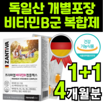 비타민비 비타민비군 비타민비균 직구 수입산 독일산 좋은 제품 추천 정품 비 컴플렉스 콤플렉스 개별 낱개 포장 ptp 내츄럴 플러스 고함량 복합체 복합제 판토텐산 나이아신 비오틴, 2박스(4개월분)
