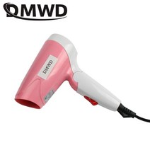 미니송풍기 DMWD접이식 미니 헤어 블로우 드라이어 가정용 휴대용 온도 조절 공기 수집 여행자 소형 송풍기 전기 스타일링 도구 EU, [02] Pink