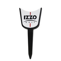 Izzo Golf 싱글 프롱 골프 디봇 수리 도구 - 볼 마커가 있는 블랙 골프 피치 마크 수리 도구