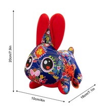 Bunny Doll Cute Chinese Year Rabbit Stuffed Animal Plush Toy Lunar Zodiac Gifts for Spring Festival, [03] A