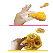 두손가락장갑 핑거랩 기름진음식 도넛 일회용 핑거냅 손가락 비닐장갑 집게 야식 위생장갑, 전용 디스펜서