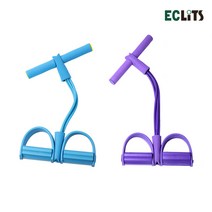 1+1 에클리츠 스포츠 페달 튜빙밴드 스트레칭 로프 운동기구, 블루+퍼플