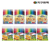 지구 투명이 색연필 12색 + 지구 노마르지 사인펜 12색, 4세트, 혼합색상 12색