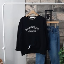 상상그이상 여성용 국내제작 센디에고 라운드 티셔츠 탄탄하고 부드러운 원단 심플 포인트 레터링 기본 긴팔 티셔츠 이너티 사계절용 데일리템