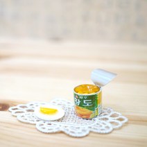 미니미소 [미니어처 소품] 황도 통조림 음식 모형 (통조림 앞접시)