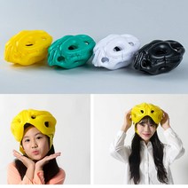 HLS 헬멧 에어로캡 AEROCAP / 공기 주입 방식/ 휴대용 에어헬멧 /성인용 유아용, 블랙