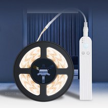 DGITEM 건전지 센서 조명 스트립 LED바 라이트 1M 3M, 건전지 센서 스트립_화이트3M