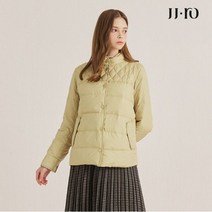 JJ지고트 JJ.ro 하프넥 퀼팅 배색 구스다운 점퍼 GLAM2PD92