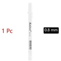우드버닝 흰색 마커 펜 세트 유성 방수 젤 낙서 스케치 편지지 쓰기 학교 용품 브러시, 1 pcs 0.8 Gel pen