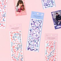 러비더비 홀로그램 씰스티커 (07-12) 데코스티커 꾸미기스티커 디자인스티커, 10나플나플해_블루