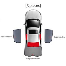 자동차 그늘 창문 차양 유리 커튼 선 쉴드 윈드 스크린 커버 클립 포드 랩터 F150 -, [04] 3pcs(Rear Back)