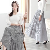 세이스타일 몬드 캉캉 플레어 롱스커트