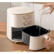 가정용 에어 프라이어 5L 다기능 대용량 요리 튀김, 오프화이트