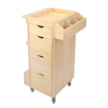 프리미엄 원목 롤꽂이 미용츄레이 색상선택가능(8), 2.오크색(Oak)