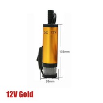 미션오일 자가오일교환기 오일교환펌프 엔진오일 휴대용 미니 12v 24v dc 디젤 물 펌핑용 전기 잠수정 알루미늄 합금 쉘 12lmin 연료 이송, 12v-골드