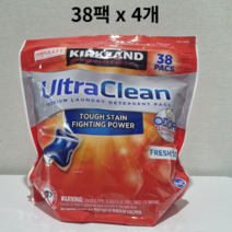 커클랜드시그니춰 울트라클린 캡슐세제, 38팩, 4개